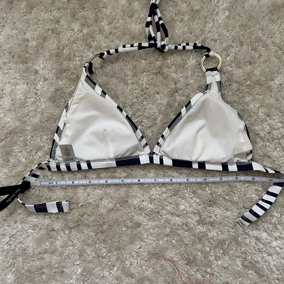 Banana Republic Navy and White Bikini Top - Picture 2 of 4